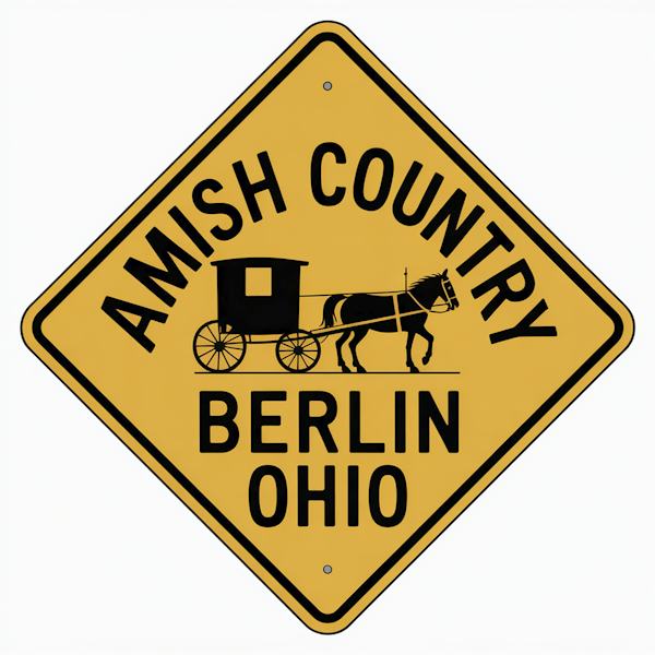 Amish Country - Berlin, OH Yellow Diamond T-shirt