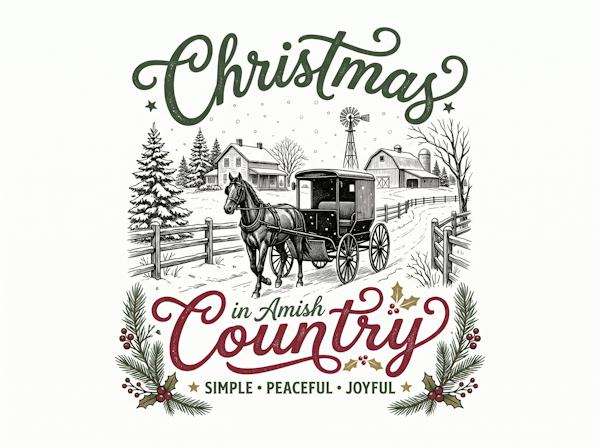 Amish Country Christmas - T-shirt